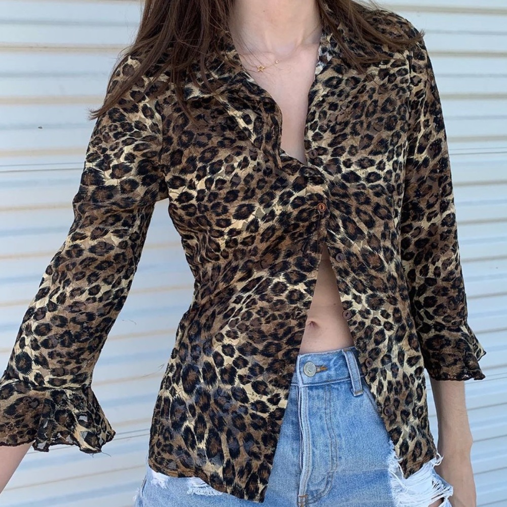 CHEETAH PRINT BLOUSE